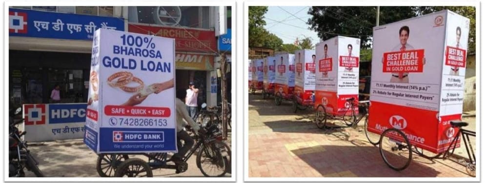 Mobile tricycle advertising campaign